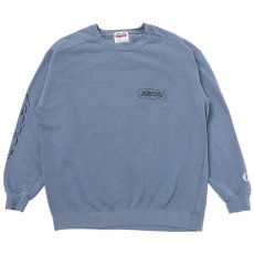 画像2: PORKCHOP/RUNNING LOGO SWEAT（BLUE GRAY）［ランニングロゴスウェット-25秋冬］ (2)