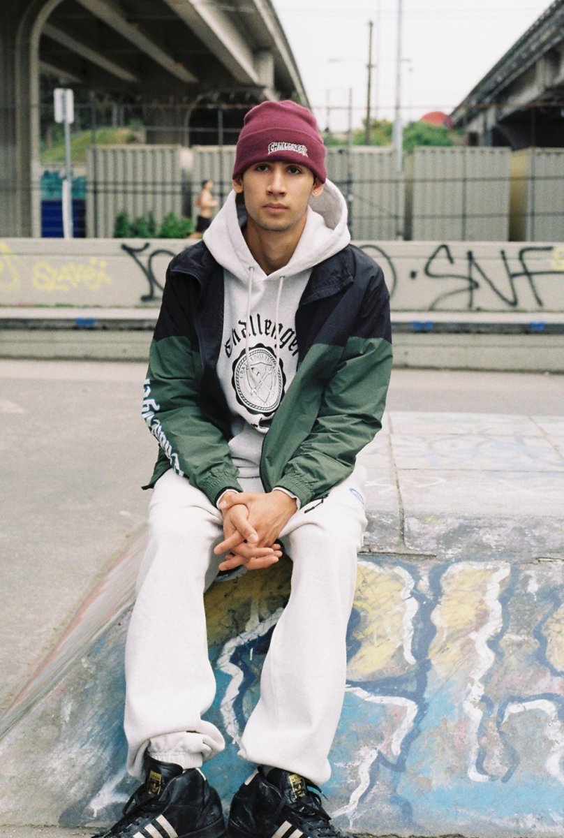 画像4: CHALLENGER/CRASH LOGO KNIT CAP（BURGUNDY）［クラッシュロゴニットキャップ-25秋冬］ (4)