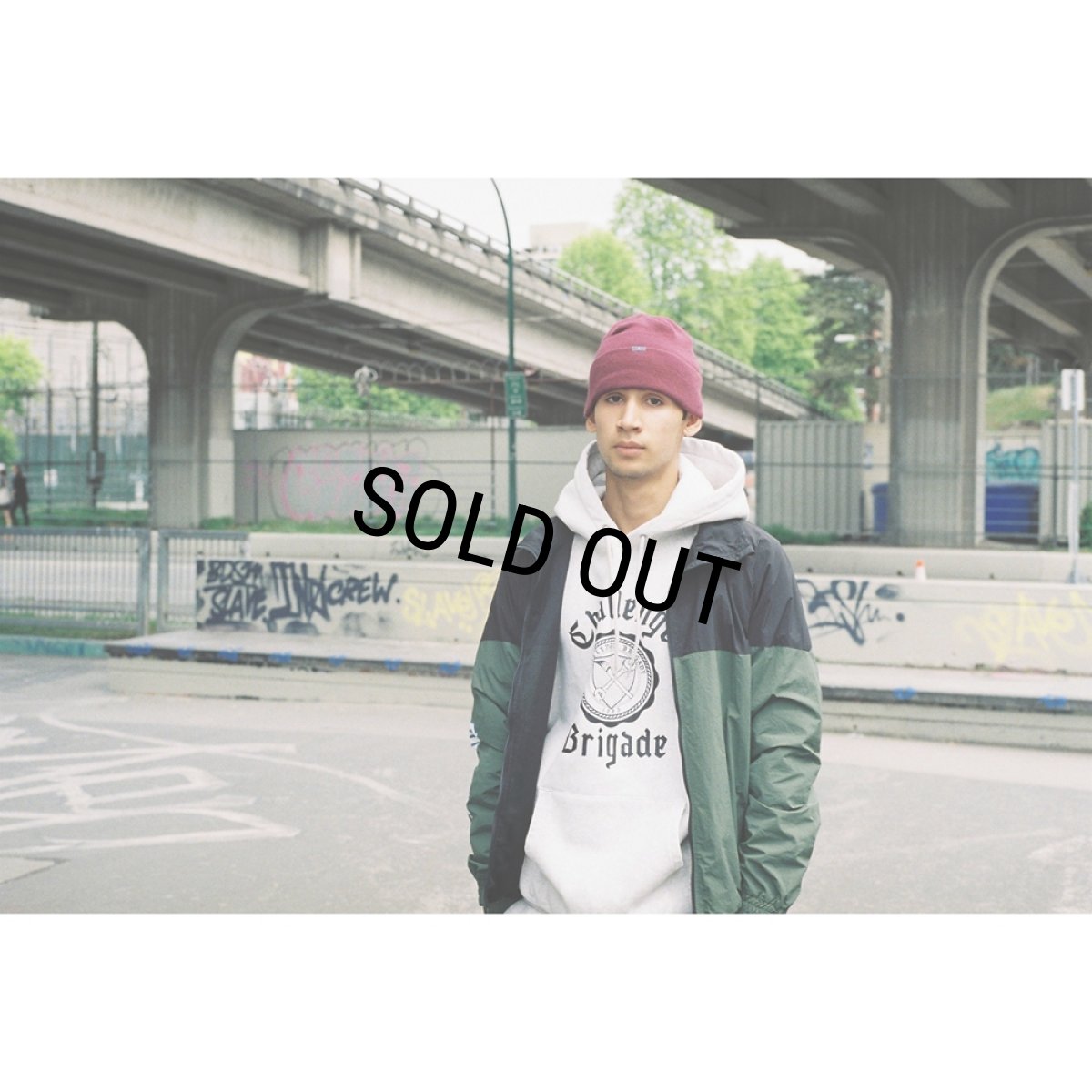 画像5: CHALLENGER/CRASH LOGO KNIT CAP（BURGUNDY）［クラッシュロゴニットキャップ-25秋冬］ (5)