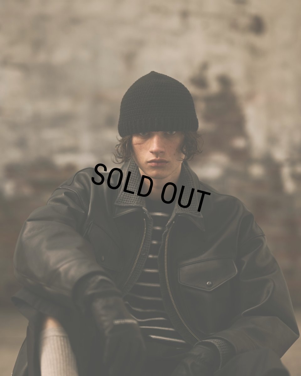 画像3: COOTIE PRODUCTIONS/Crochet Cuffless Beanie（Black）［カフレスビーニー-25秋冬］ (3)