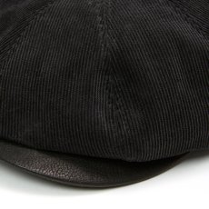 画像4: CALEE/CAL NT LOGO CORDUROY TWO TONE CAS（BLACK）［コーデュロイツートーンキャスケット-25秋冬］ (4)