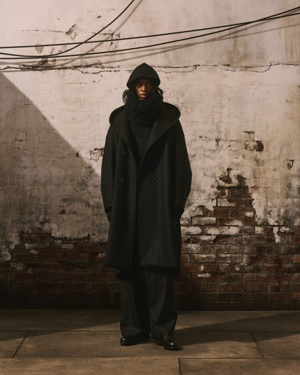 画像14: COOTIE PRODUCTIONS/Wool Melton Double Breasted Jedi Coat（Black）［ウールメルトンダブルブレステッドジェダイコート-25秋冬］ (14)