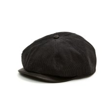 画像1: CALEE/CAL NT LOGO CORDUROY TWO TONE CAS（BLACK）［コーデュロイツートーンキャスケット-25秋冬］ (1)
