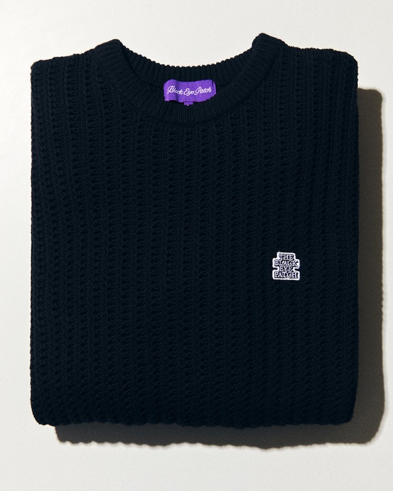 画像3: BlackEyePatch/OG LABEL WAFFLE KNITTED CREW（BLACK）