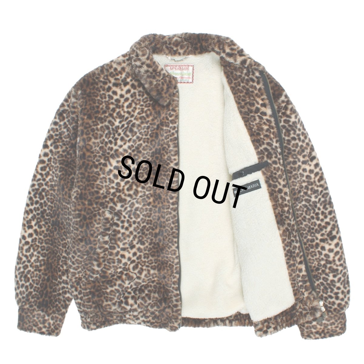 画像2: WACKO MARIA/MCGREGOR / LEOPARD FAUX FUR ANTI-FREEZE JACKET（BEIGE）［レオパードファーアンチフリーズJKT-25秋冬］ (2)
