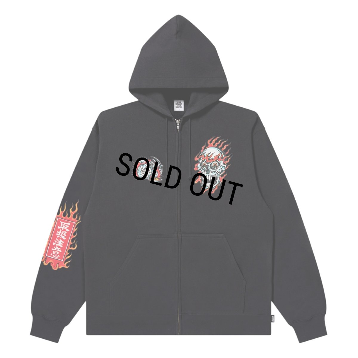 画像1: BlackEyePatch/UE SKULL MONEY DRAGON ZIP HOODIE（BLACK） (1)