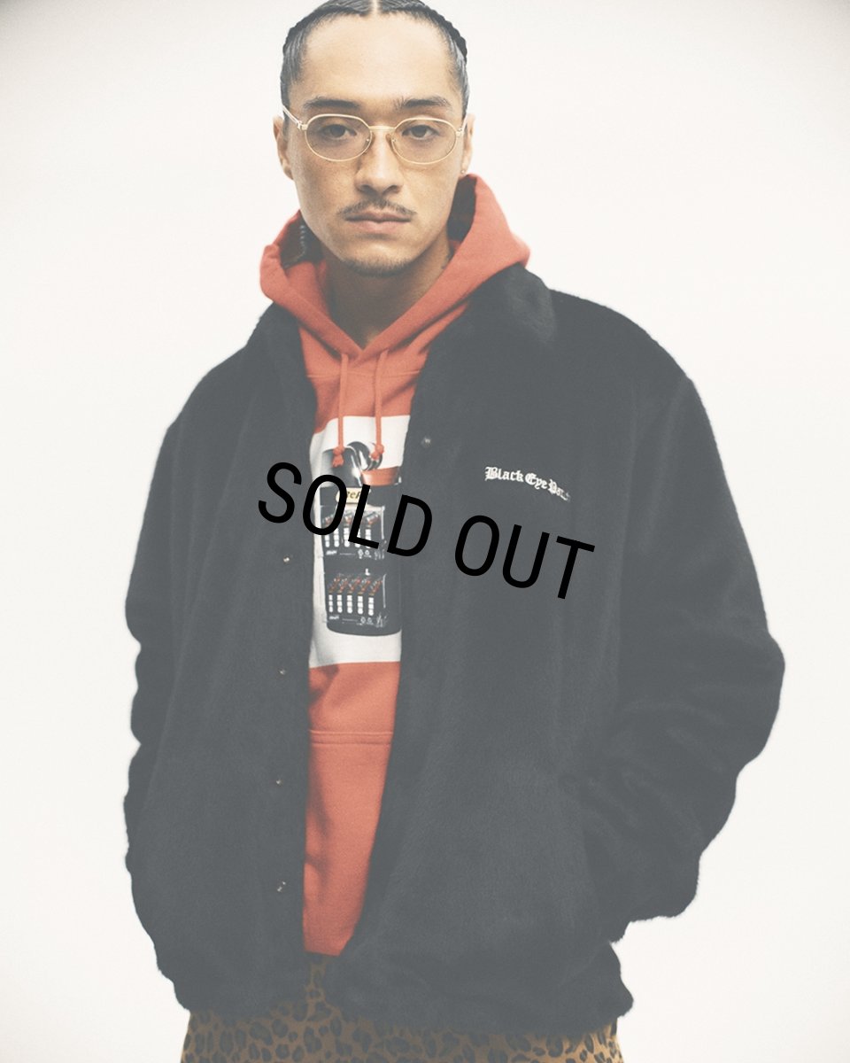 画像3: BlackEyePatch/OE LOGO FAUX FUR COACH JACKET（BLACK） (3)
