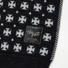 画像3: RATS/GERMAN CROSS MUFFLER（BLACK）［ジャーマンクロスマフラー-25秋冬］ (3)
