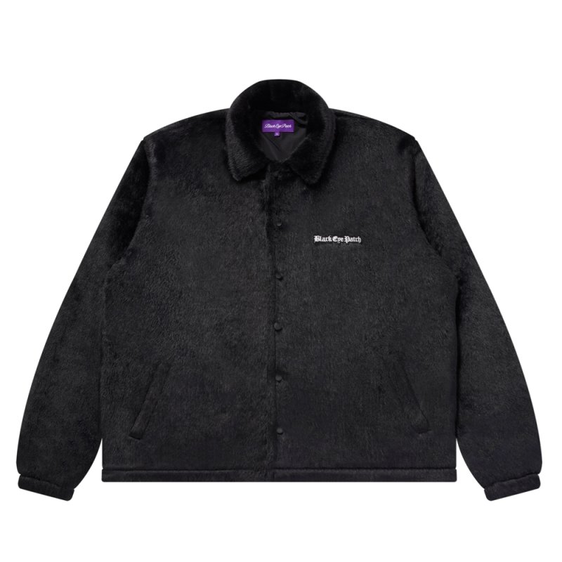画像1: BlackEyePatch/OE LOGO FAUX FUR COACH JACKET（BLACK）