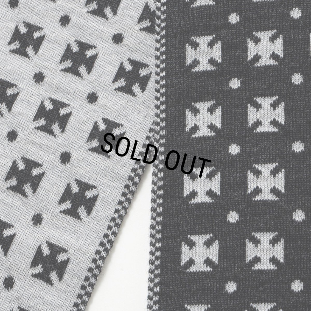 画像4: RATS/GERMAN CROSS MUFFLER（BLACK）［ジャーマンクロスマフラー-25秋冬］ (4)