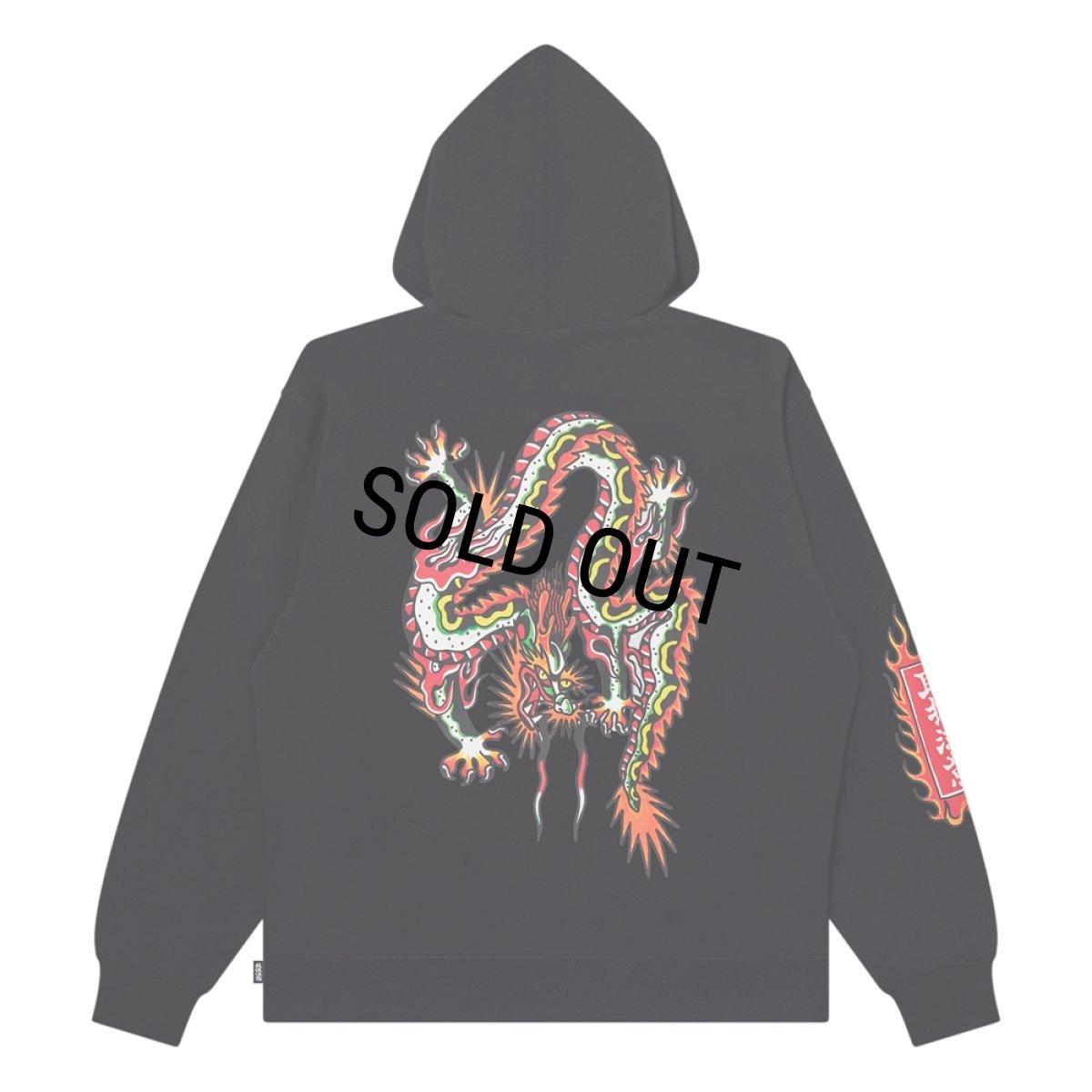 画像2: BlackEyePatch/UE SKULL MONEY DRAGON ZIP HOODIE（BLACK） (2)