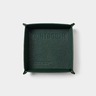 TIGHTBOOTH/SQUARE LEATHER TRAY（Deep Green）［スクエアレザートレイ