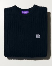 画像3: BlackEyePatch/OG LABEL WAFFLE KNITTED CREW（BLACK） (3)