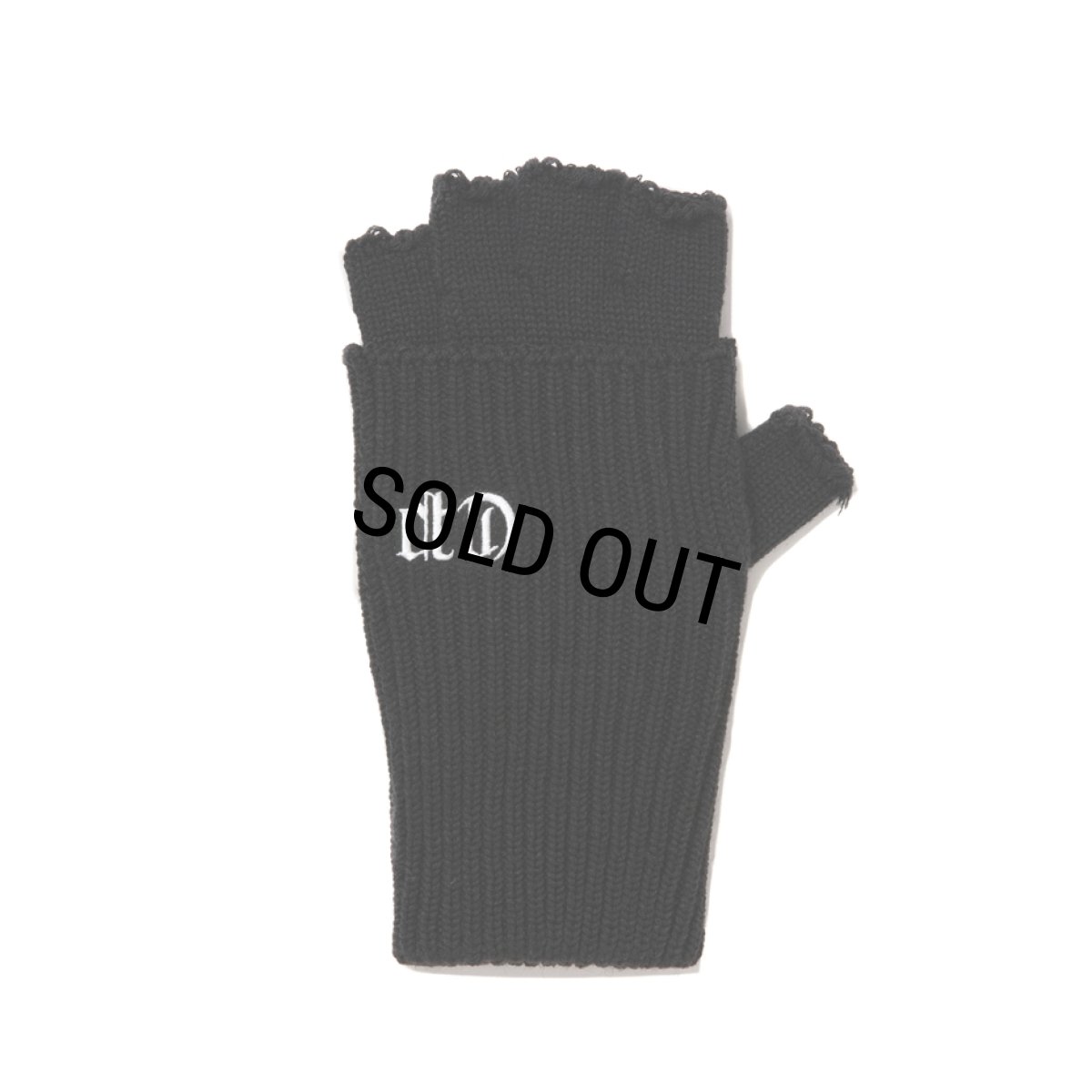 画像2: COOTIE PRODUCTIONS/Knit Cuffed Fingerless Glove（Black）［ニットカフドフィンガーレスグローブ-25秋冬］ (2)