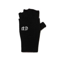 画像2: COOTIE PRODUCTIONS/Knit Cuffed Fingerless Glove（Black）［ニットカフドフィンガーレスグローブ-25秋冬］ (2)