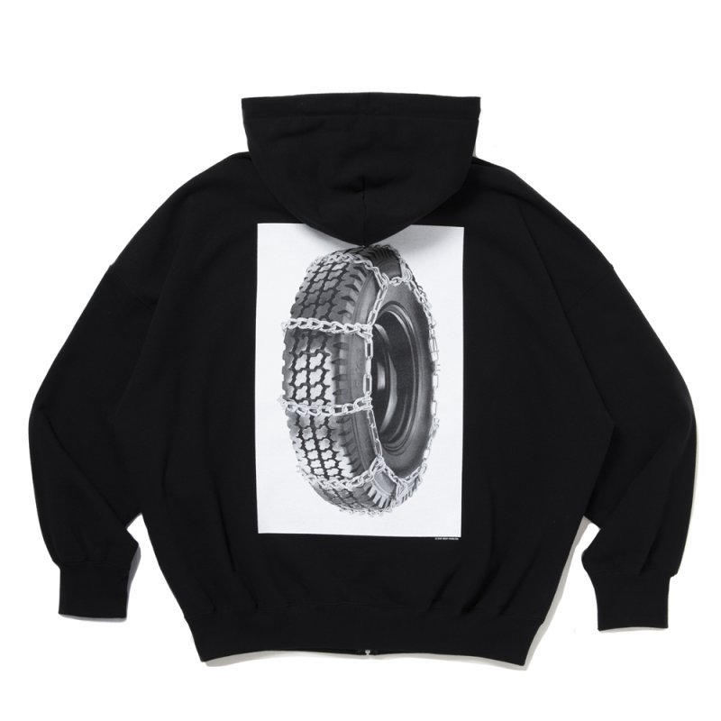 画像2: COOTIE PRODUCTIONS/Sweat Zip Hoodie（Tire with Chains）（Black）［スウェットジップフーディー-25秋冬］