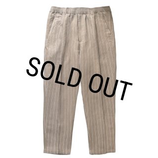 exodus brand/RAYON/HEMP PINSTRIPE EASY PANTS（BROWN/WHITE）［ピン