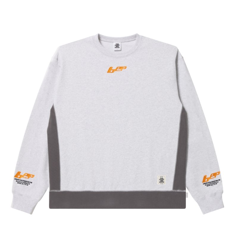 画像1: BlackEyePatch/MEDIA PLAYER LOGO CREW SWEAT(ASH)