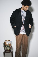 画像4: exodus/RAYON/HEMP PINSTRIPE EASY PANTS（BROWN/WHITE）［ピンストライプイージーパンツ-25秋冬］ (4)