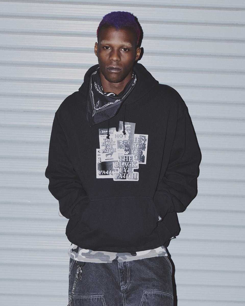 画像3: BlackEyePatch/GRAYSCALE LABEL PACK HOODIE（CHARCOAL） (3)