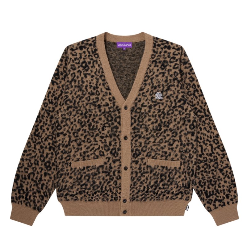 画像1: BlackEyePatch/OG LABEL MOHAIR CARDIGAN(LEOPARD)