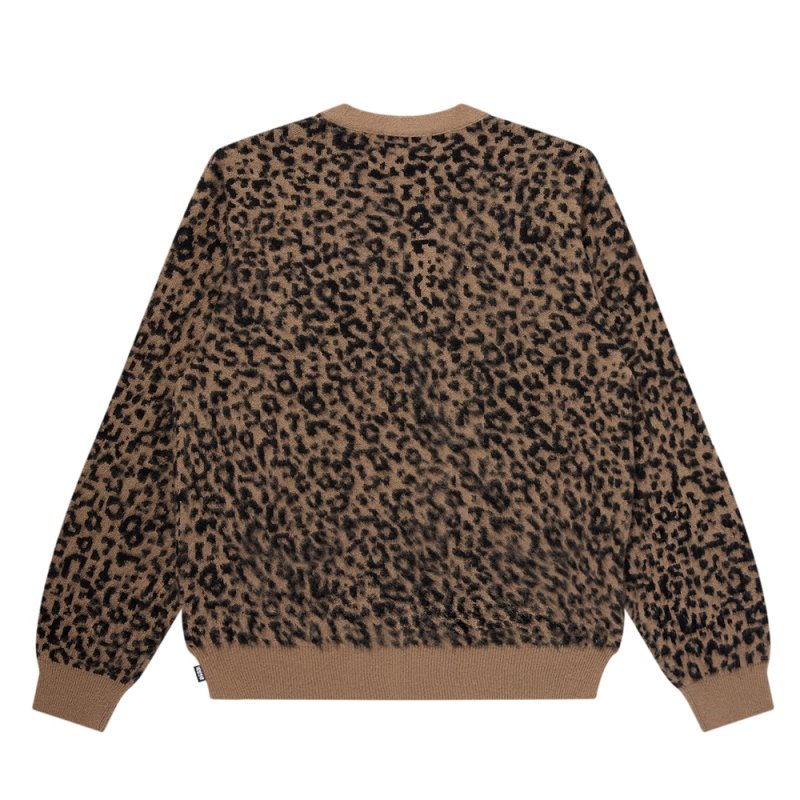 画像2: BlackEyePatch/OG LABEL MOHAIR CARDIGAN(LEOPARD)
