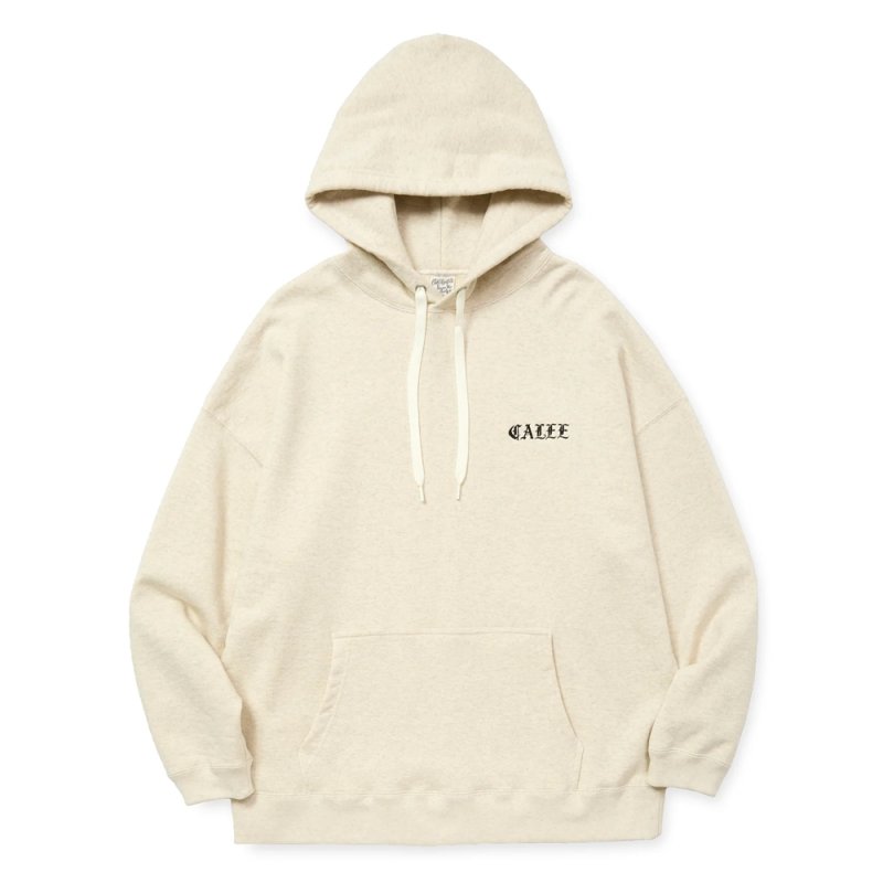 画像1: CALEE/O/E LOGO HEAVY WEIGHT PULLOVER HD（OATMEAL）［プルオーバーパーカー-25秋冬］