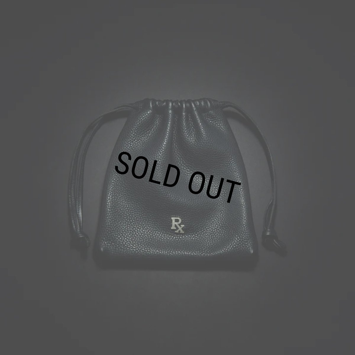 画像1: ANTIDOTE BUYERS CLUB/Leather Drawstring Bag（Black） (1)