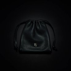 画像1: ANTIDOTE BUYERS CLUB/Leather Drawstring Bag（Black） (1)