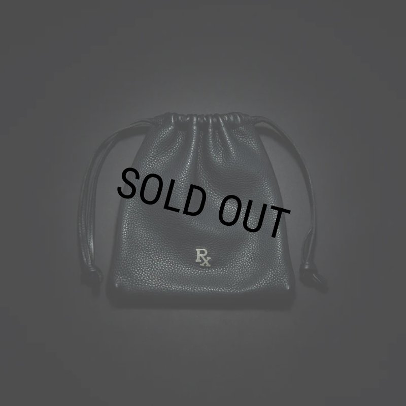 ANTIDOTE BUYERS CLUB/Leather Drawstring Bag（Black） - JONAS