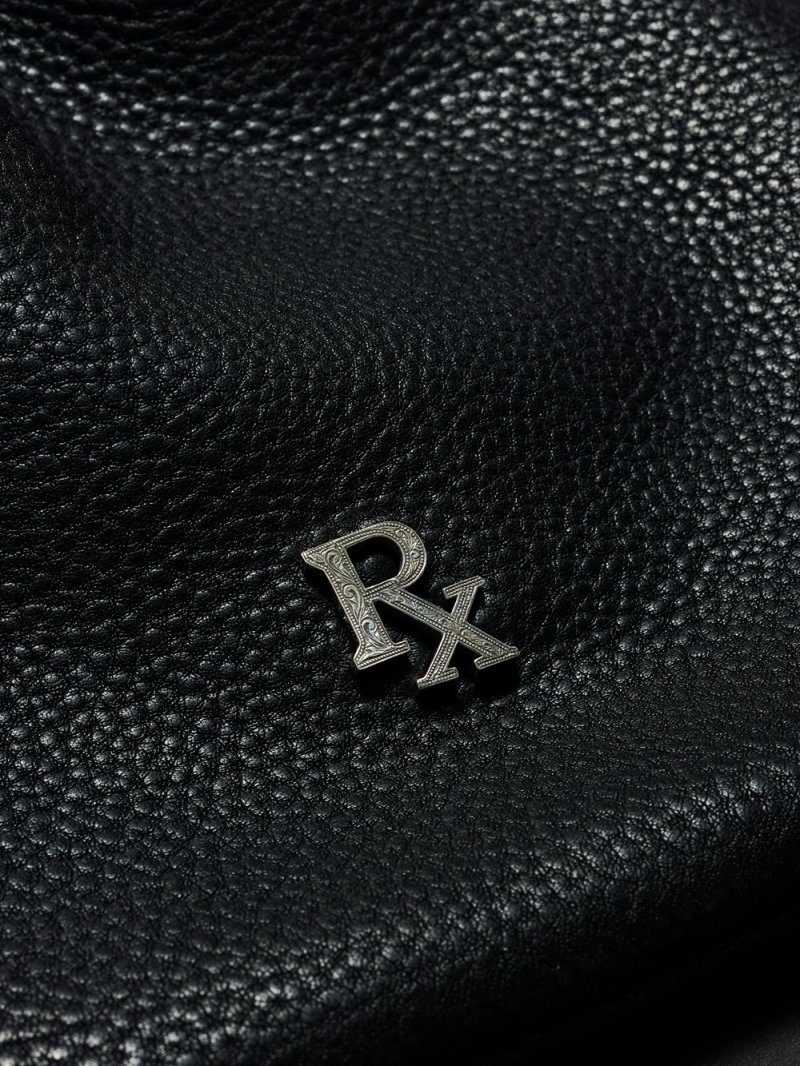 画像2: ANTIDOTE BUYERS CLUB/Leather Drawstring Bag（Black）