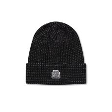 画像1: BlackEyePatch/OG LABEL REFLECTOR WOVEN BEANIE（BLACK） (1)