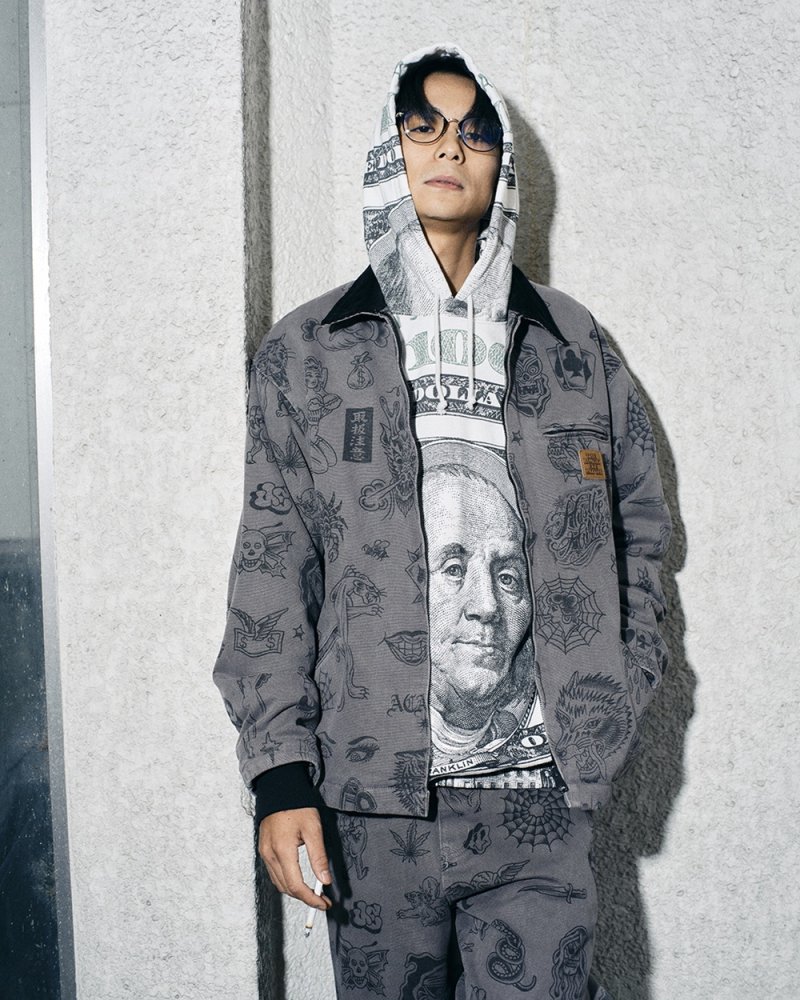 画像3: BlackEyePatch/SMALL OG HUNDREDS PATTERNED HOODIE（MULTI）
