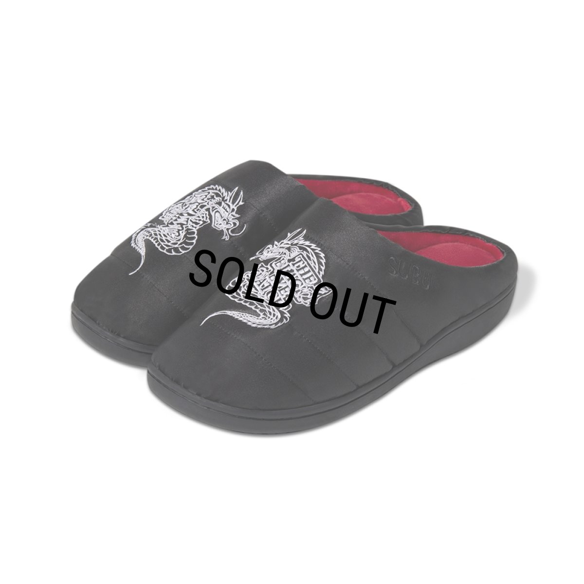 画像2: BlackEyePatch/SATIN DRAGON SUBU SANDALS（BLACK） (2)