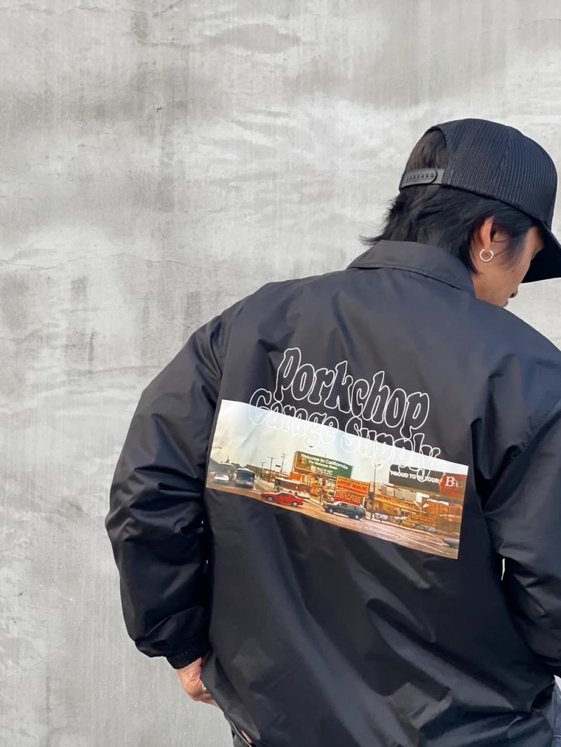 画像3: PORKCHOP/80's CALIF COACH JKT（BLACK）［80'sカリフォルニアコーチJKT-25秋冬］
