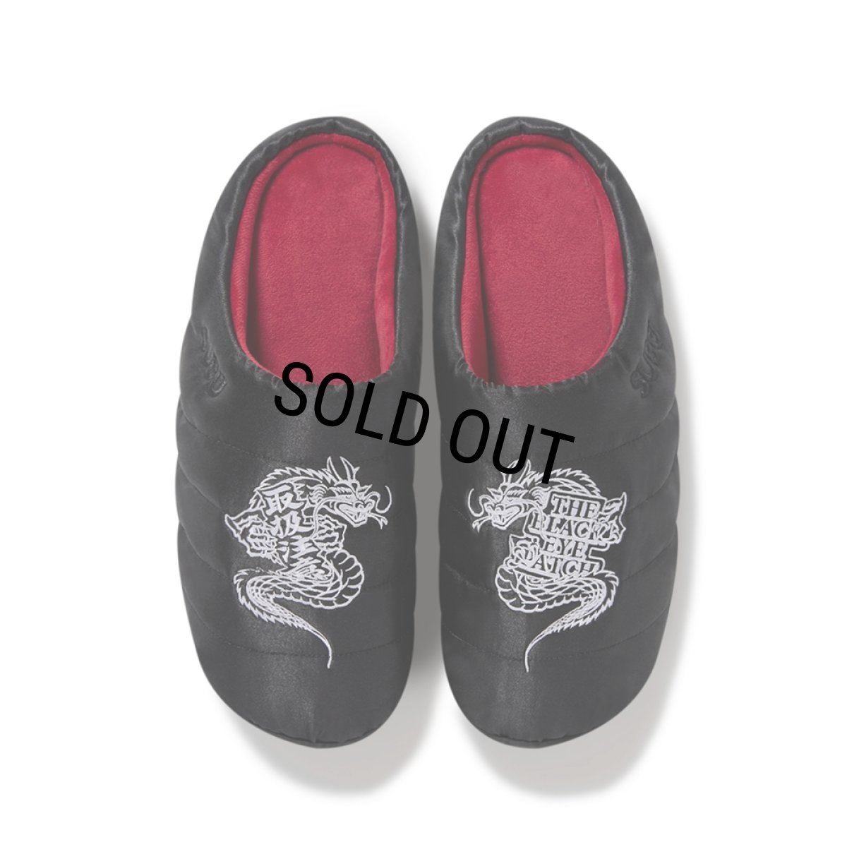 画像1: BlackEyePatch/SATIN DRAGON SUBU SANDALS（BLACK） (1)