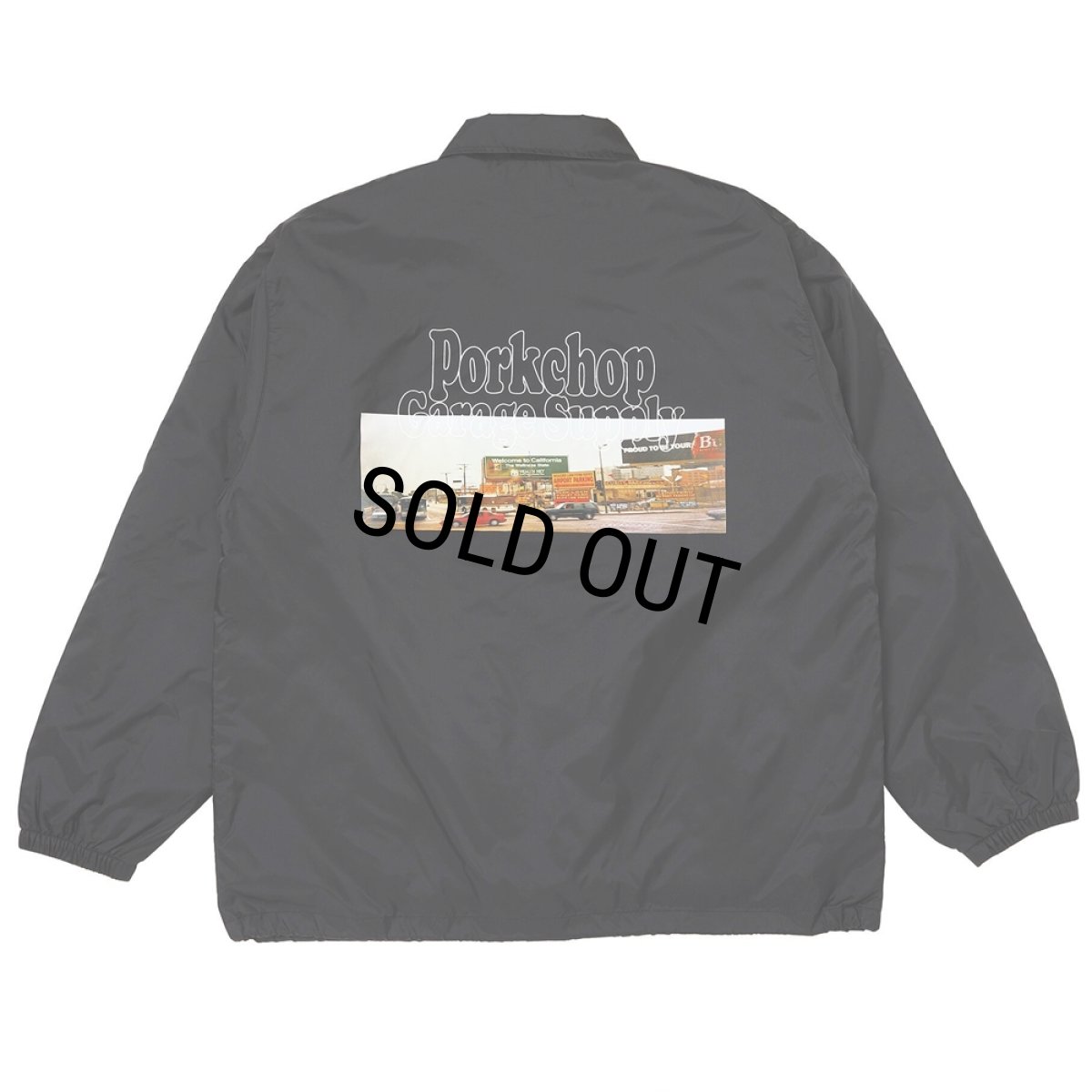 画像1: PORKCHOP/80's CALIF COACH JKT（BLACK）［80'sカリフォルニアコーチJKT-25秋冬］ (1)