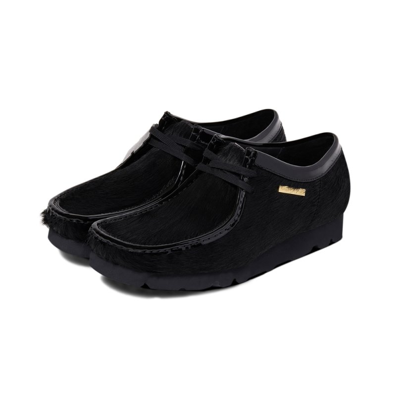 画像1: BlackEyePatch/Clarks Wallabee Black Hair On BlackEyePatch atmos（BLACK）