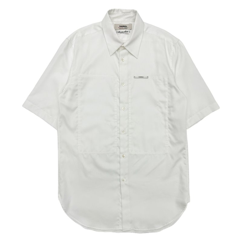画像1: DAIRIKU/"Benjamin" W-PKT Dress H-S Shirt（White）［ダブルポケットドレスシャツ-26春夏］