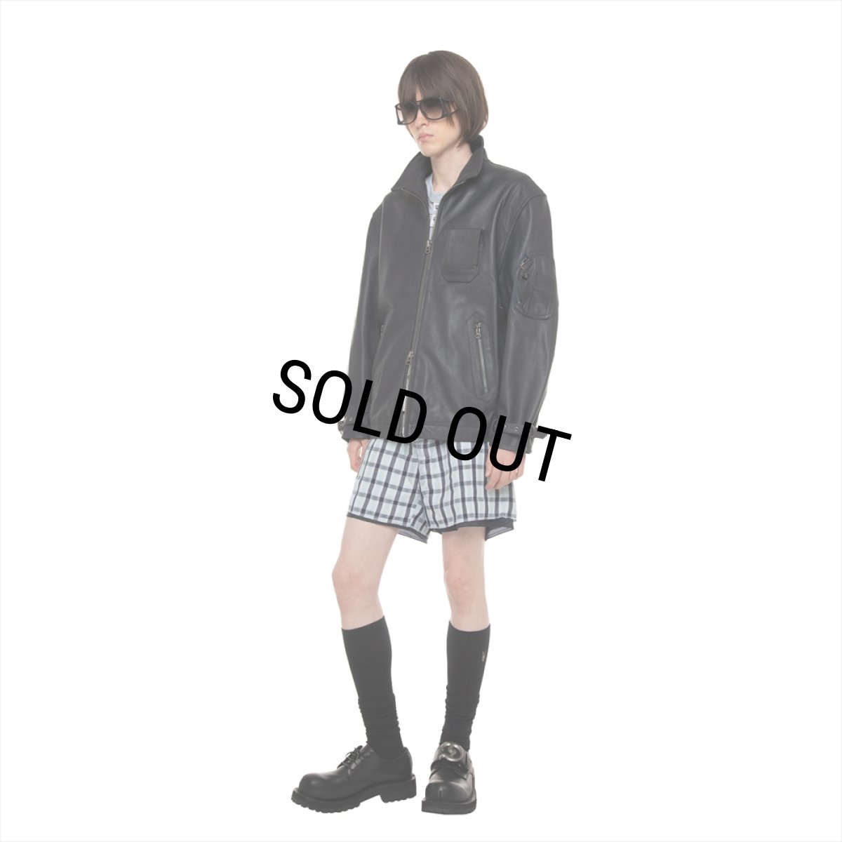 画像7: 【30%OFF】DAIRIKU/MIllitary Leather Flight Jacket（Navy/Black）［ミリタリーレザーフライトJKT-26春夏］ (7)
