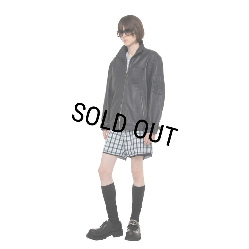30%OFF】DAIRIKU/MIllitary Leather Flight Jacket（Navy/Black