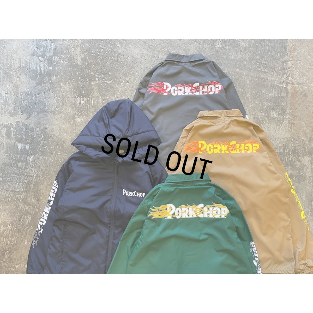 画像9: PORKCHOP/BURNING LOGO HOODED JKT（NAVY）［バーニングロゴフーデッドJKT-25秋冬］ (9)