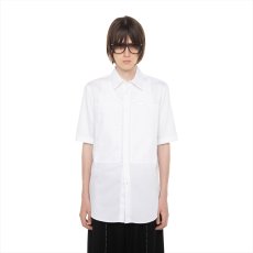 画像2: DAIRIKU/"Benjamin" W-PKT Dress H-S Shirt（White）［ダブルポケットドレスシャツ-26春夏］ (2)