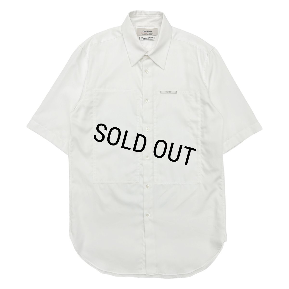 画像1: 【30%OFF】DAIRIKU/"Benjamin" W-PKT Dress H-S Shirt（White）［ダブルポケットドレスシャツ-26春夏］ (1)