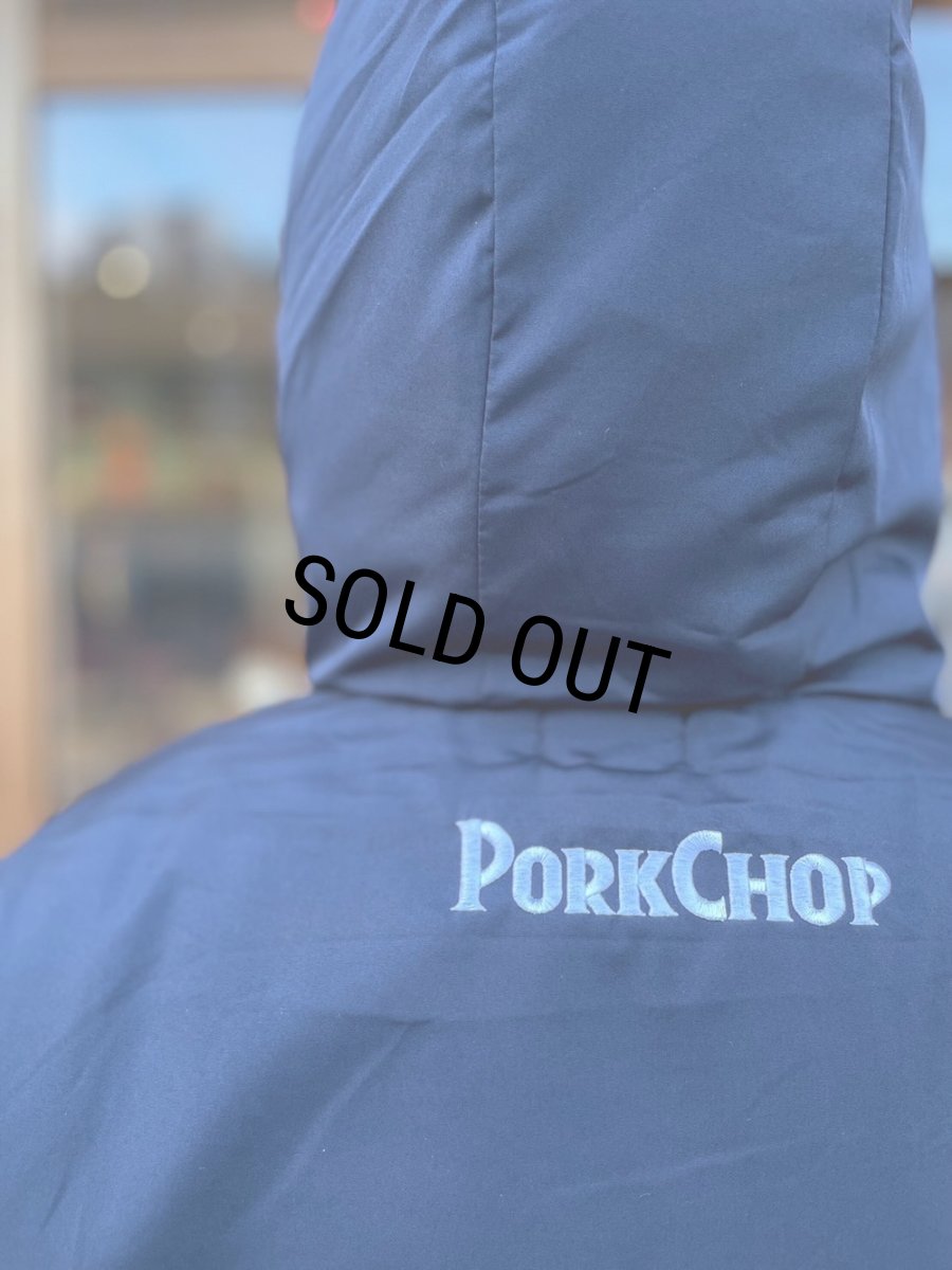 画像8: PORKCHOP/BURNING LOGO HOODED JKT（NAVY）［バーニングロゴフーデッドJKT-25秋冬］ (8)