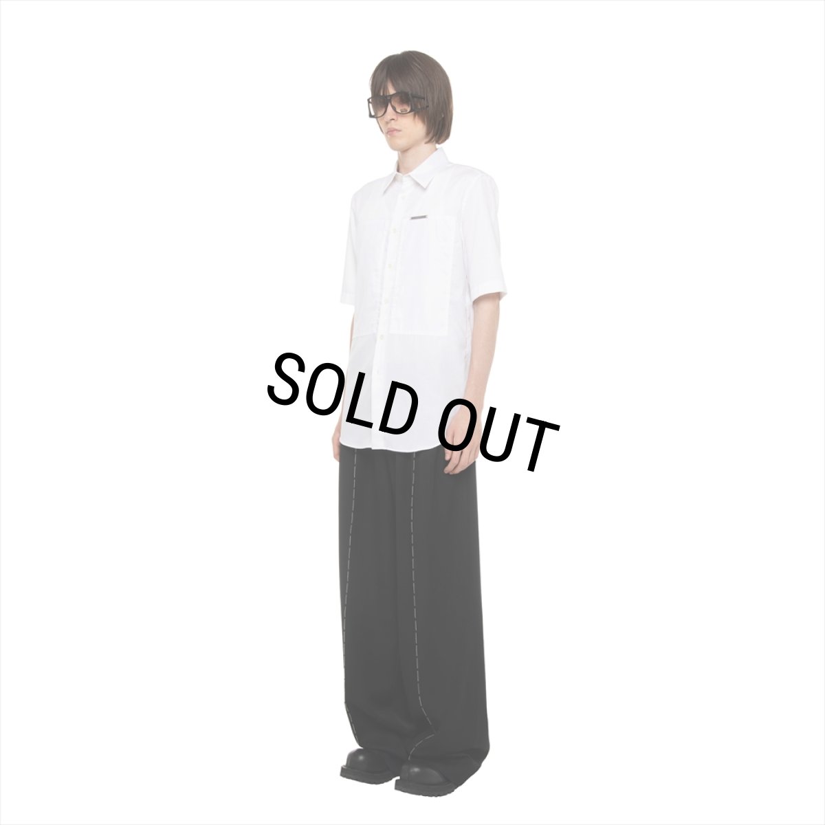 画像6: 【30%OFF】DAIRIKU/"Benjamin" W-PKT Dress H-S Shirt（White）［ダブルポケットドレスシャツ-26春夏］ (6)