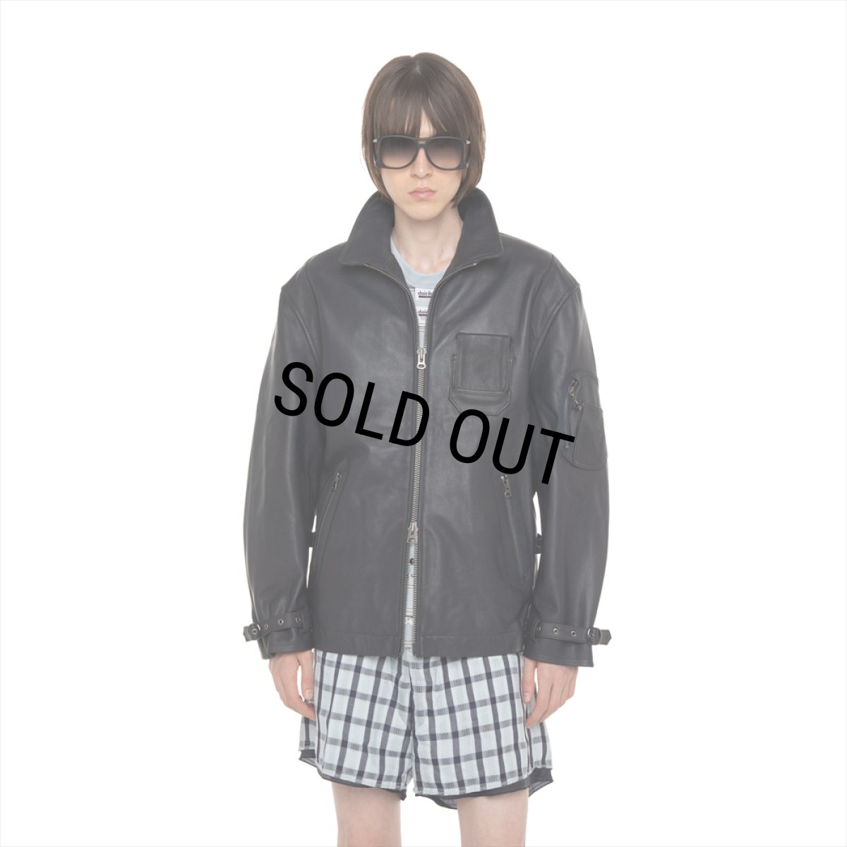 画像5: 【30%OFF】DAIRIKU/MIllitary Leather Flight Jacket（Navy/Black）［ミリタリーレザーフライトJKT-26春夏］ (5)