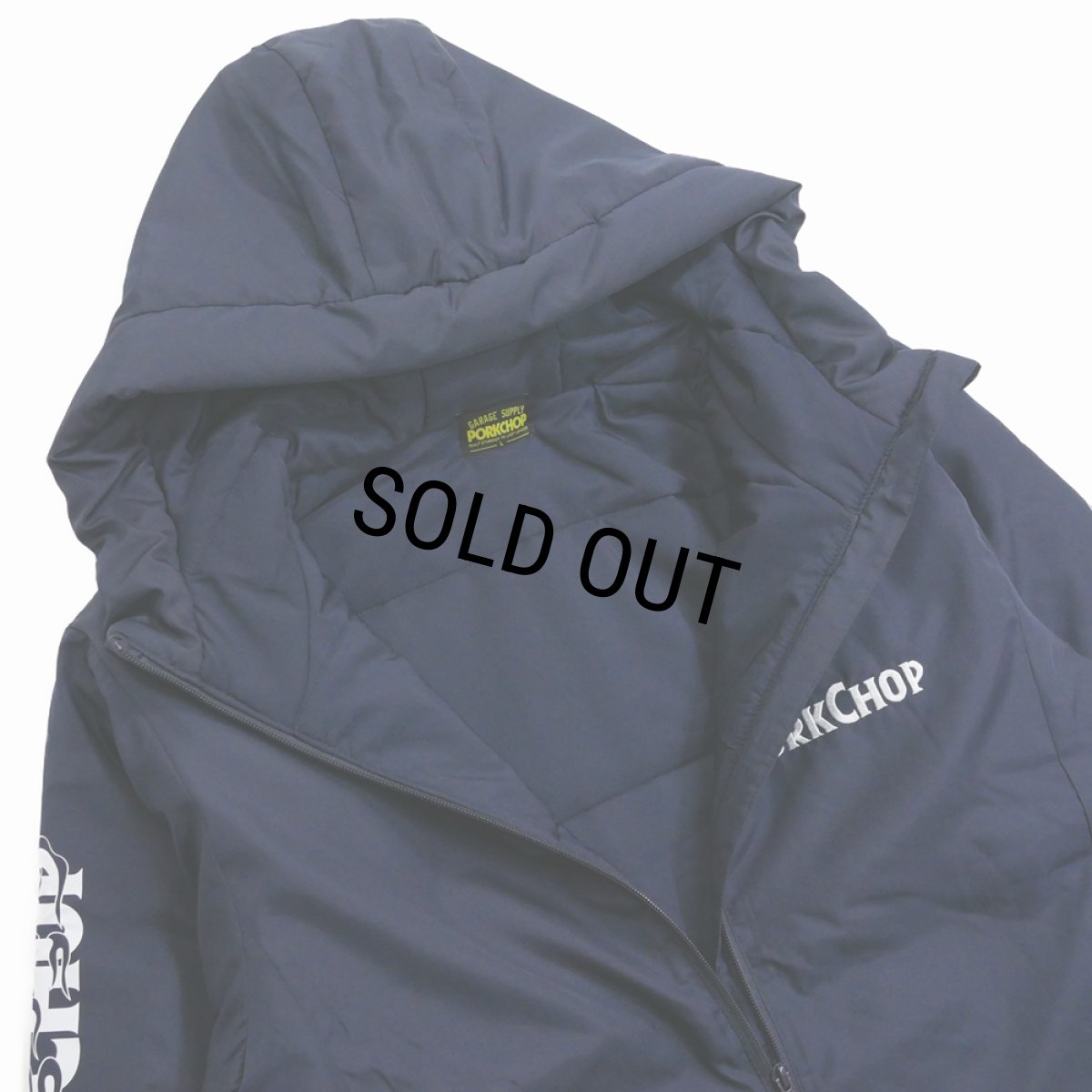 画像5: PORKCHOP/BURNING LOGO HOODED JKT（NAVY）［バーニングロゴフーデッドJKT-25秋冬］ (5)