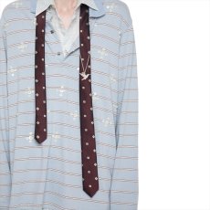 画像2: DAIRIKU/"Humming Bird" Embroidary Flower Tie（Black）［フラワータイ-26春夏］ (2)