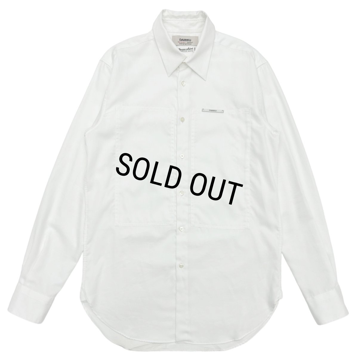 画像1: 【30%OFF】DAIRIKU/"Benjamin" W-PKT Dress L-S Shirt（White）［ダブルポケットドレスシャツ-26春夏］ (1)